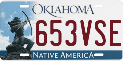 OK license plate 653VSE