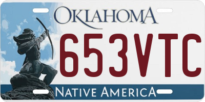 OK license plate 653VTC