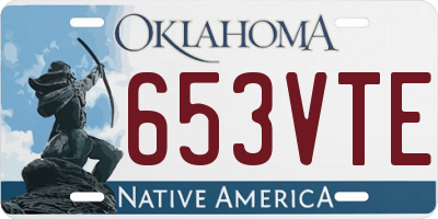 OK license plate 653VTE