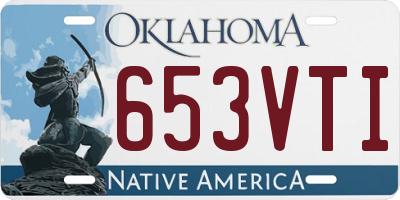 OK license plate 653VTI