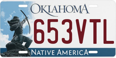 OK license plate 653VTL