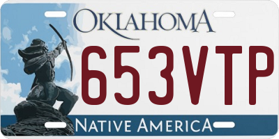 OK license plate 653VTP