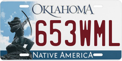 OK license plate 653WML