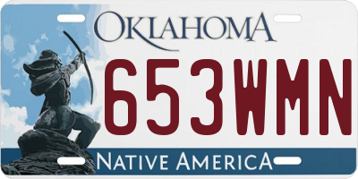 OK license plate 653WMN