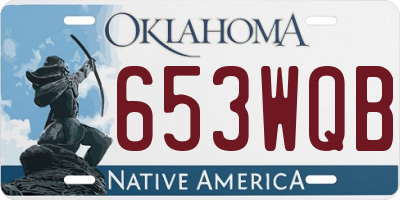 OK license plate 653WQB