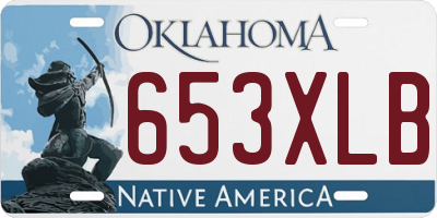 OK license plate 653XLB