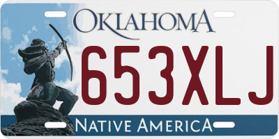 OK license plate 653XLJ