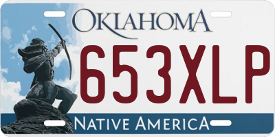 OK license plate 653XLP