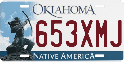 OK license plate 653XMJ