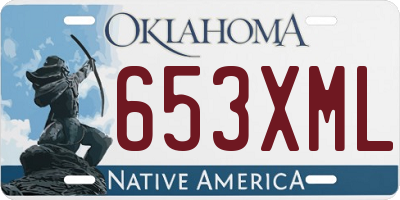 OK license plate 653XML
