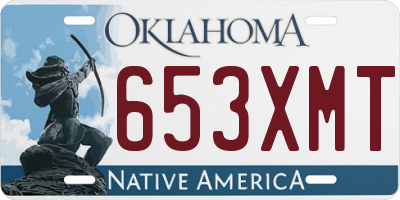 OK license plate 653XMT