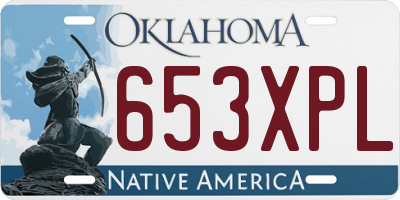 OK license plate 653XPL