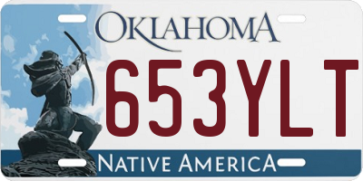 OK license plate 653YLT