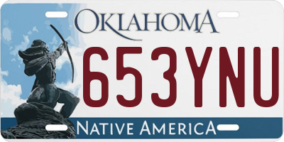 OK license plate 653YNU