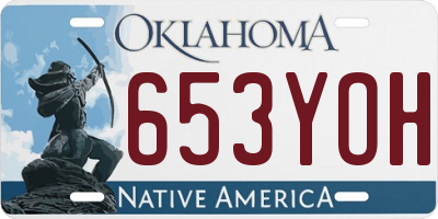 OK license plate 653YOH