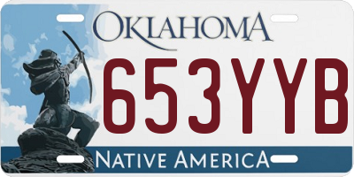 OK license plate 653YYB