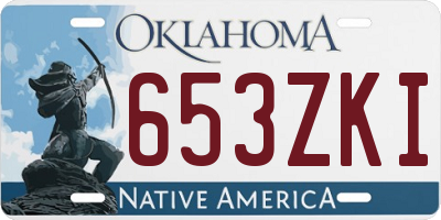 OK license plate 653ZKI