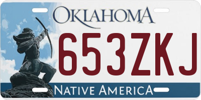 OK license plate 653ZKJ