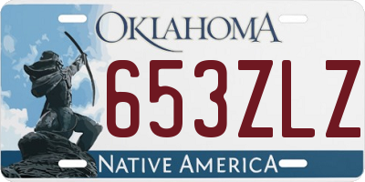 OK license plate 653ZLZ