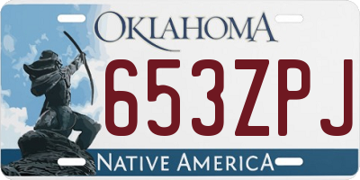 OK license plate 653ZPJ