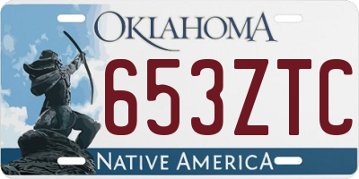 OK license plate 653ZTC