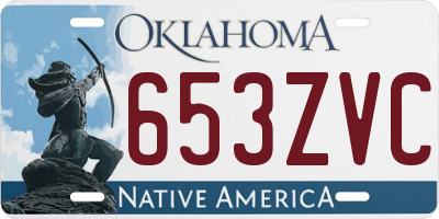 OK license plate 653ZVC