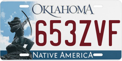 OK license plate 653ZVF
