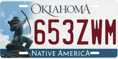 OK license plate 653ZWM