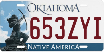 OK license plate 653ZYI