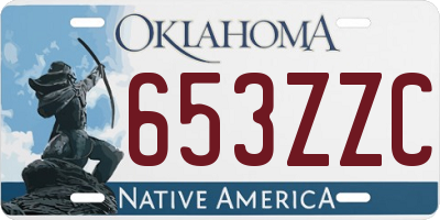 OK license plate 653ZZC