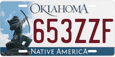 OK license plate 653ZZF