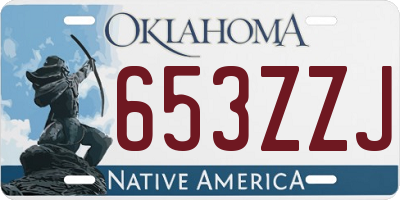 OK license plate 653ZZJ