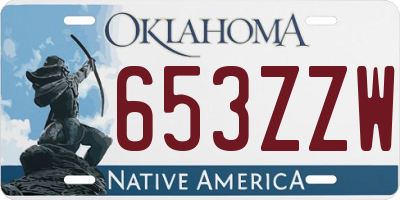 OK license plate 653ZZW