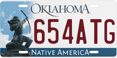 OK license plate 654ATG