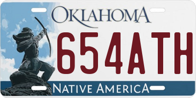 OK license plate 654ATH