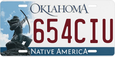 OK license plate 654CIU