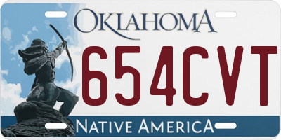 OK license plate 654CVT