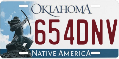 OK license plate 654DNV