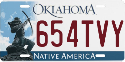 OK license plate 654TVY