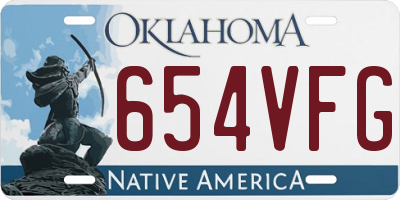 OK license plate 654VFG