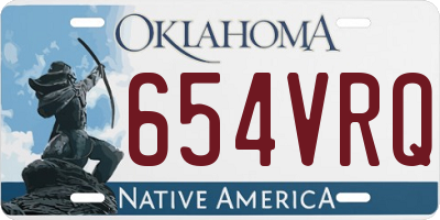OK license plate 654VRQ