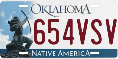 OK license plate 654VSV