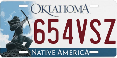 OK license plate 654VSZ