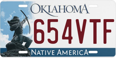 OK license plate 654VTF