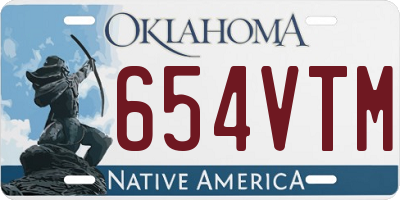 OK license plate 654VTM