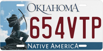 OK license plate 654VTP