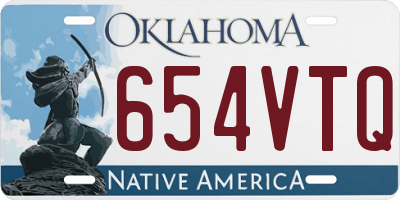 OK license plate 654VTQ