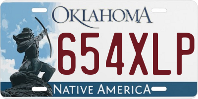 OK license plate 654XLP