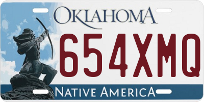 OK license plate 654XMQ