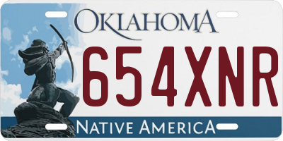 OK license plate 654XNR